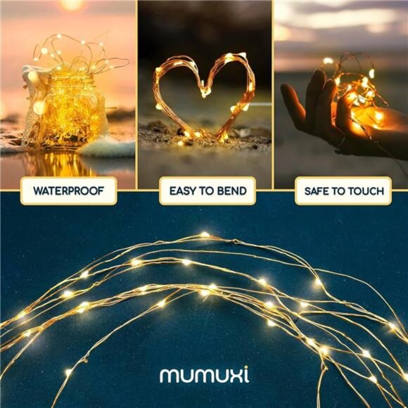 LED Fairy String Lights Battery Operated [20 Pack], 3.3ft 20 Mini Fairy Lights - Picture 3 of 7